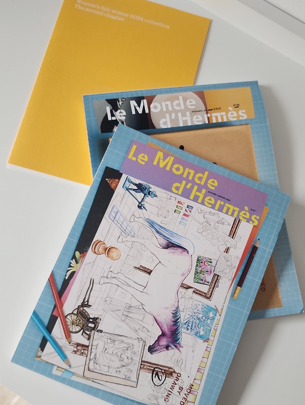 Le Monde d'Hermès Magazines # 86 and 87 and Women's FW '24 Show Program